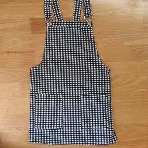 Black and White checkered Overall Dress